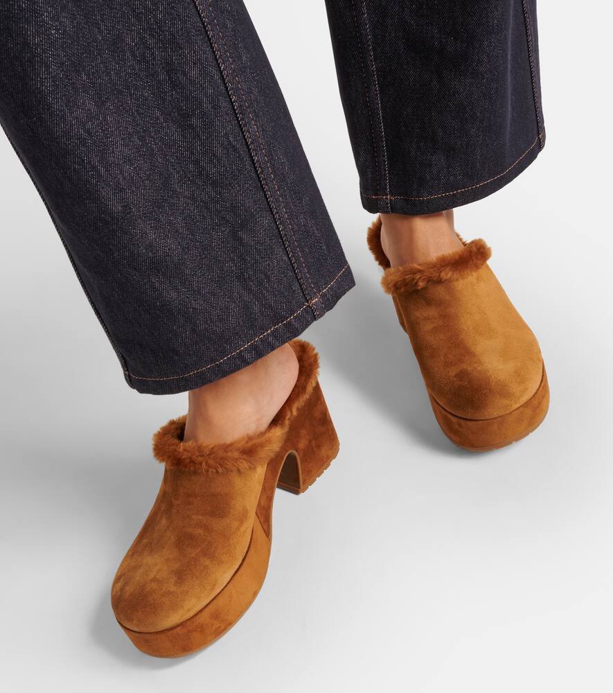 Gianvito Rossi Lyss 55 suede platform clogs