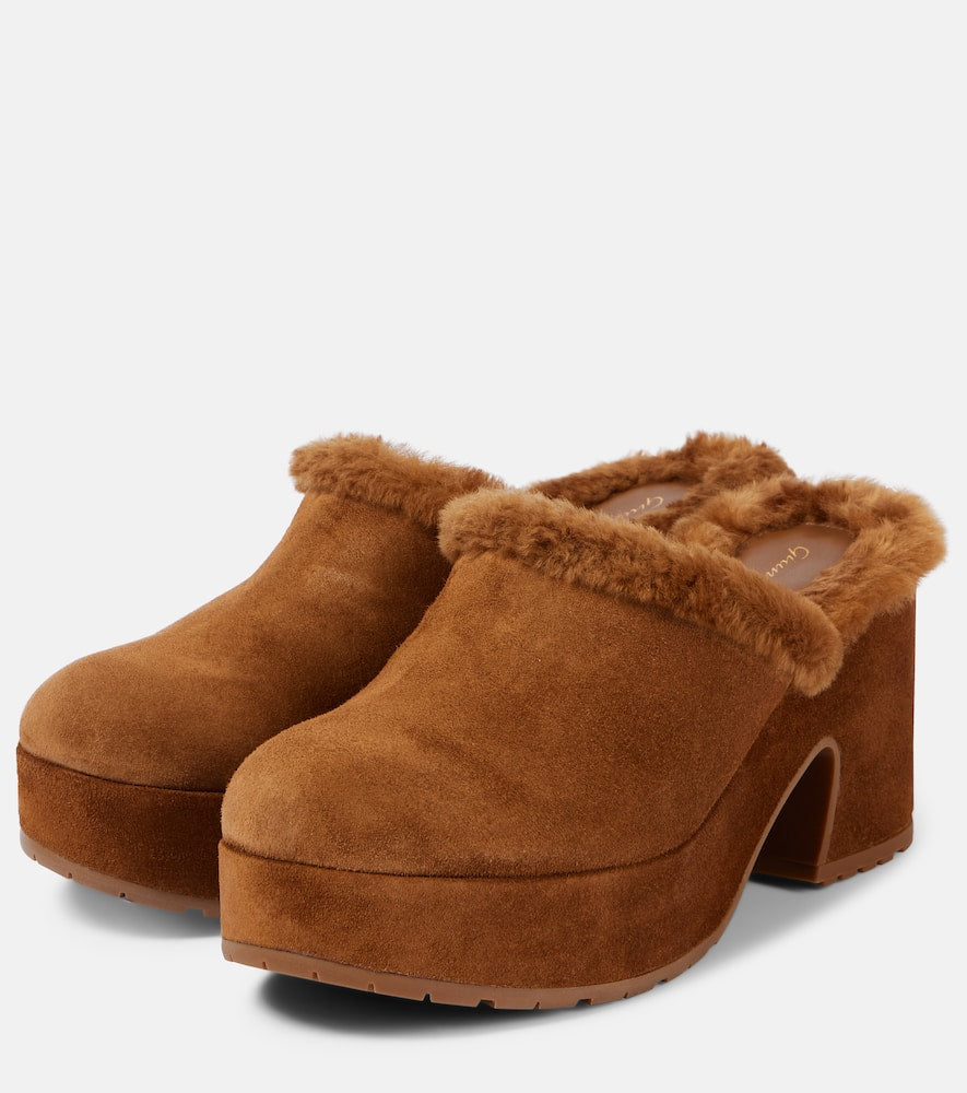 Gianvito Rossi Lyss 55 suede platform clogs