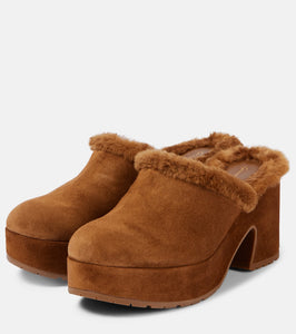 Gianvito Rossi Lyss 55 suede platform clogs