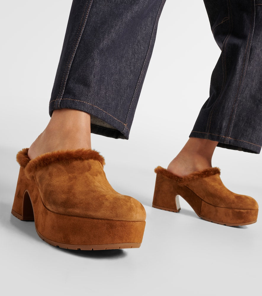 Gianvito Rossi Lyss 55 suede platform clogs