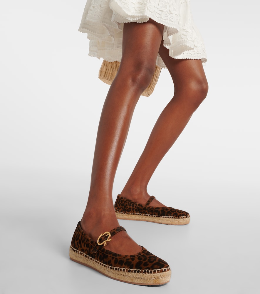 Gianvito Rossi Leopard-print suede espadrilles