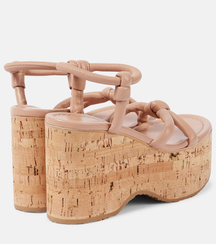 Gianvito Rossi Leather wedge sandals