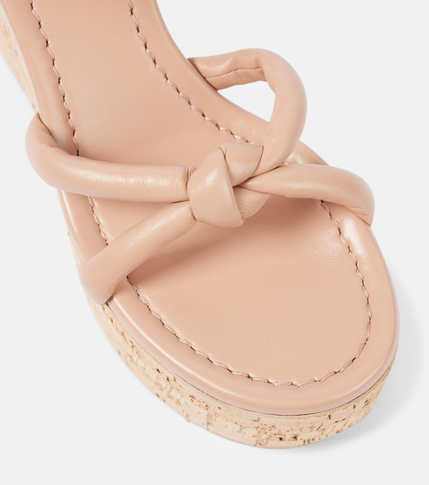 Gianvito Rossi Leather wedge sandals