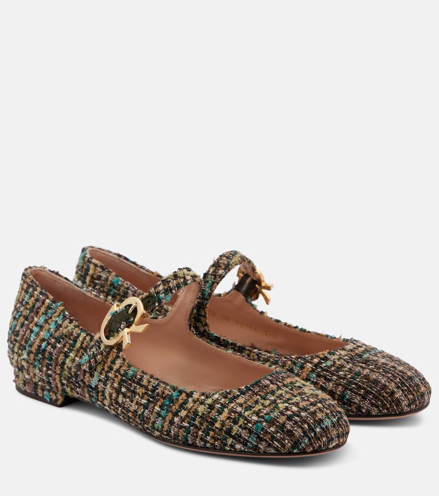 Gianvito Rossi Venezia boucl√É¬© ballet flats - Gianvito Rossi Venezia boucl√É�© 芭蕾平底鞋