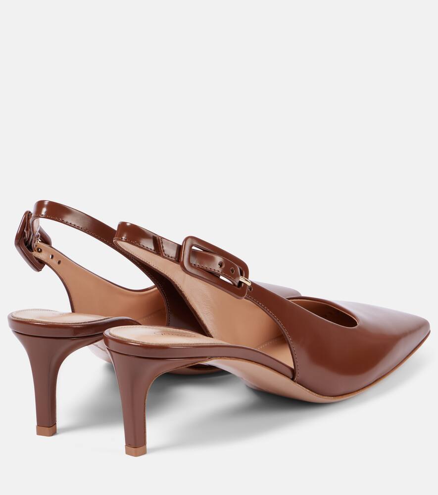 Gianvito Rossi 55 patent leather slingback pumps