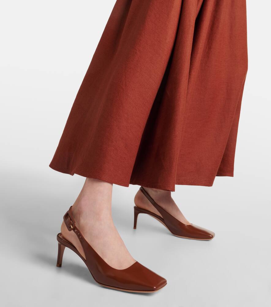 Gianvito Rossi 55 patent leather slingback pumps