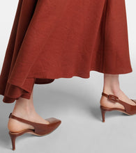 Gianvito Rossi 55 patent leather slingback pumps