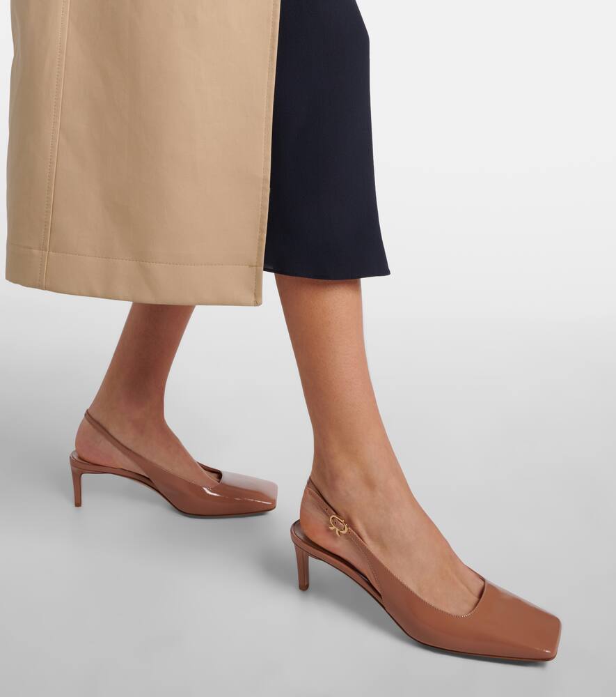 Gianvito Rossi Patent leather slingback pumps