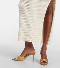 Gianvito Rossi Marbella leather-trimmed raffia mules