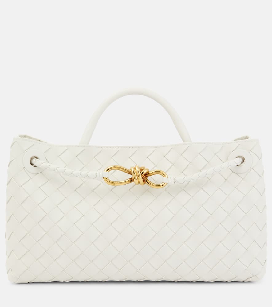 Bottega Veneta East-West Andiamo Intrecciato leather tote bag. Shop Bottega Veneta Top-Handle Bags for women now.