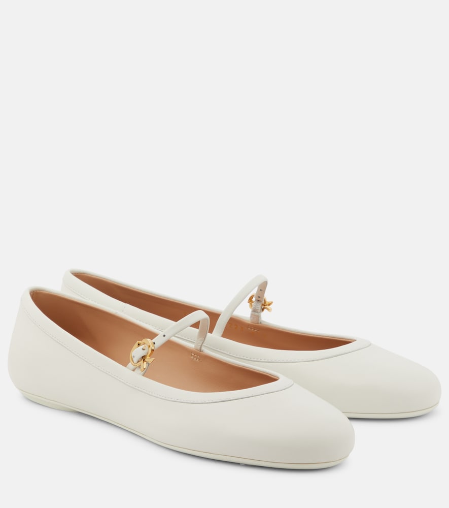 Gianvito Rossi Carla leather Mary Jane flats