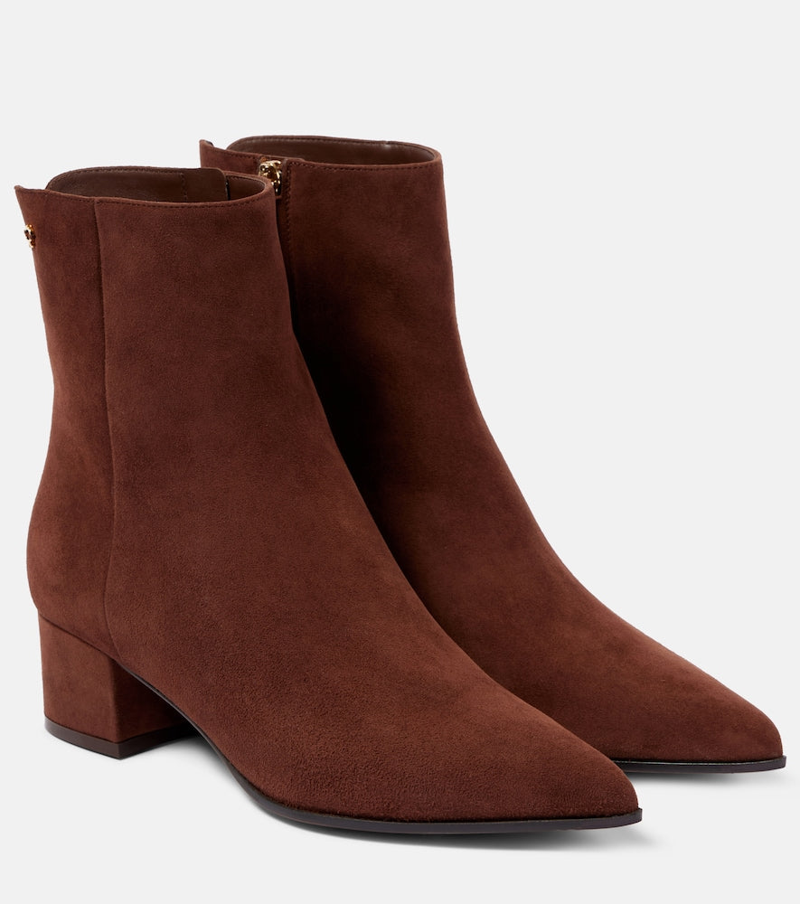 Gianvito Rossi Lyell 45 suede ankle boots - Gianvito Rossi Lyell 45 绒面革踝靴