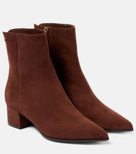 Gianvito Rossi Lyell 45 suede ankle boots - Gianvito Rossi Lyell 45 绒面革踝靴