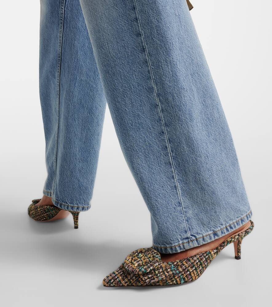 Gianvito Rossi Portofino 55 Bouclé mules