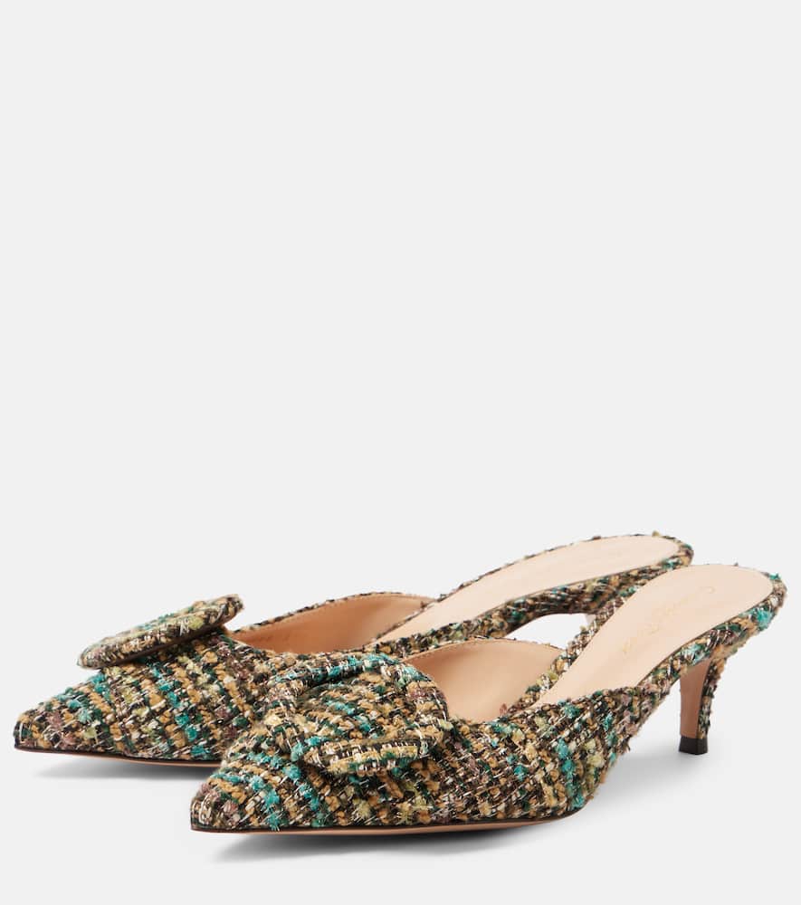 Gianvito Rossi Portofino 55 Bouclé mules