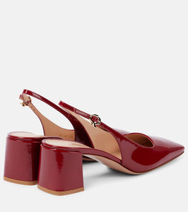 Gianvito Rossi Freeda patent leather slingback pumps