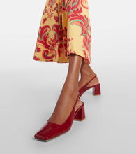 Gianvito Rossi Freeda patent leather slingback pumps