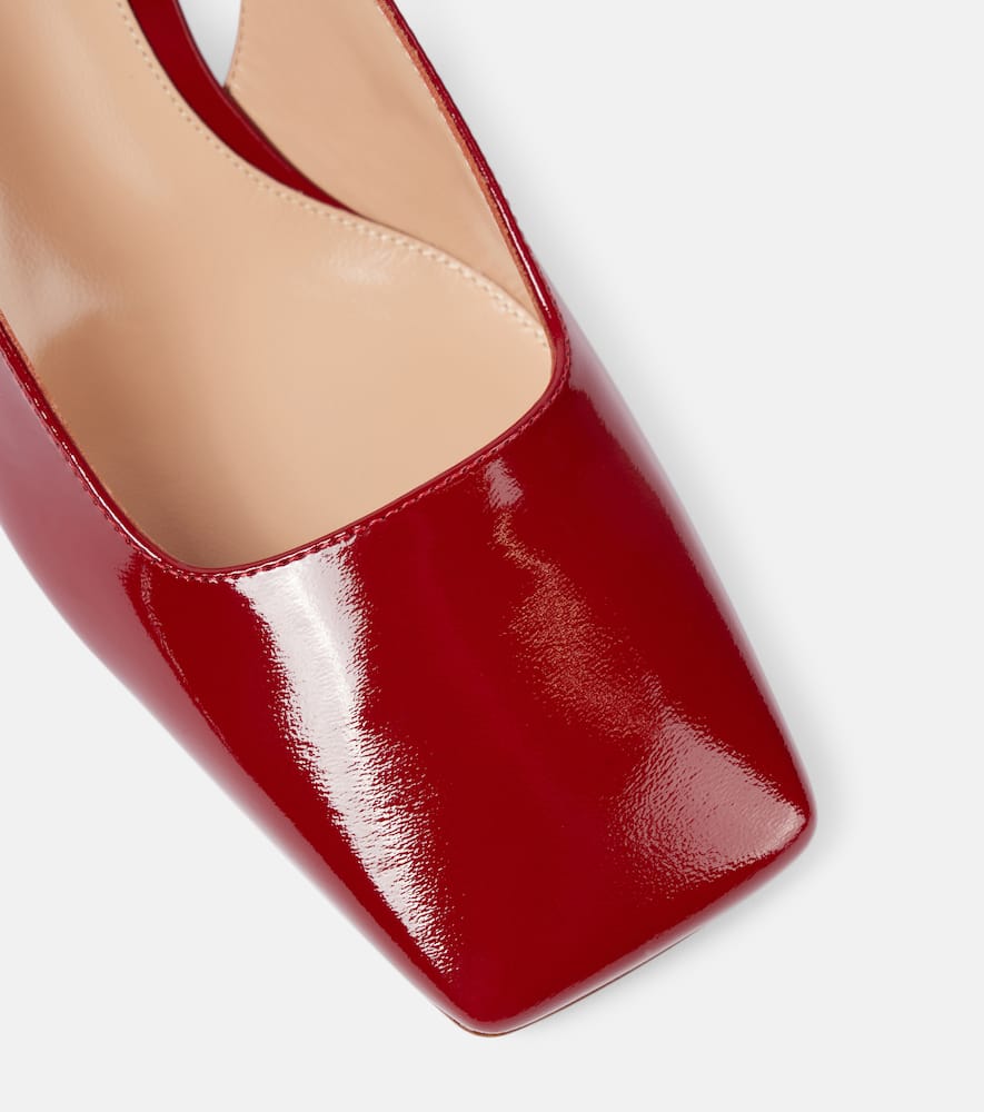 Gianvito Rossi Freeda patent leather slingback pumps
