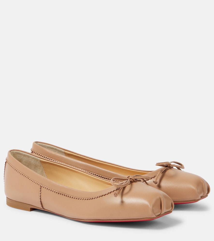 Christian Louboutin Mamadrague leather ballet flats (Brown) - Ballerina Flats