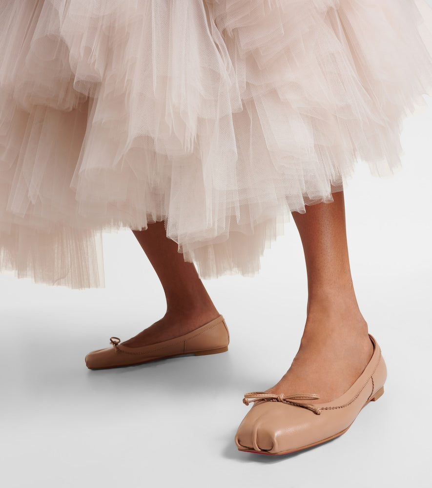 Christian Louboutin Mamadrague leather ballet flats (Brown) - Ballerina Flats