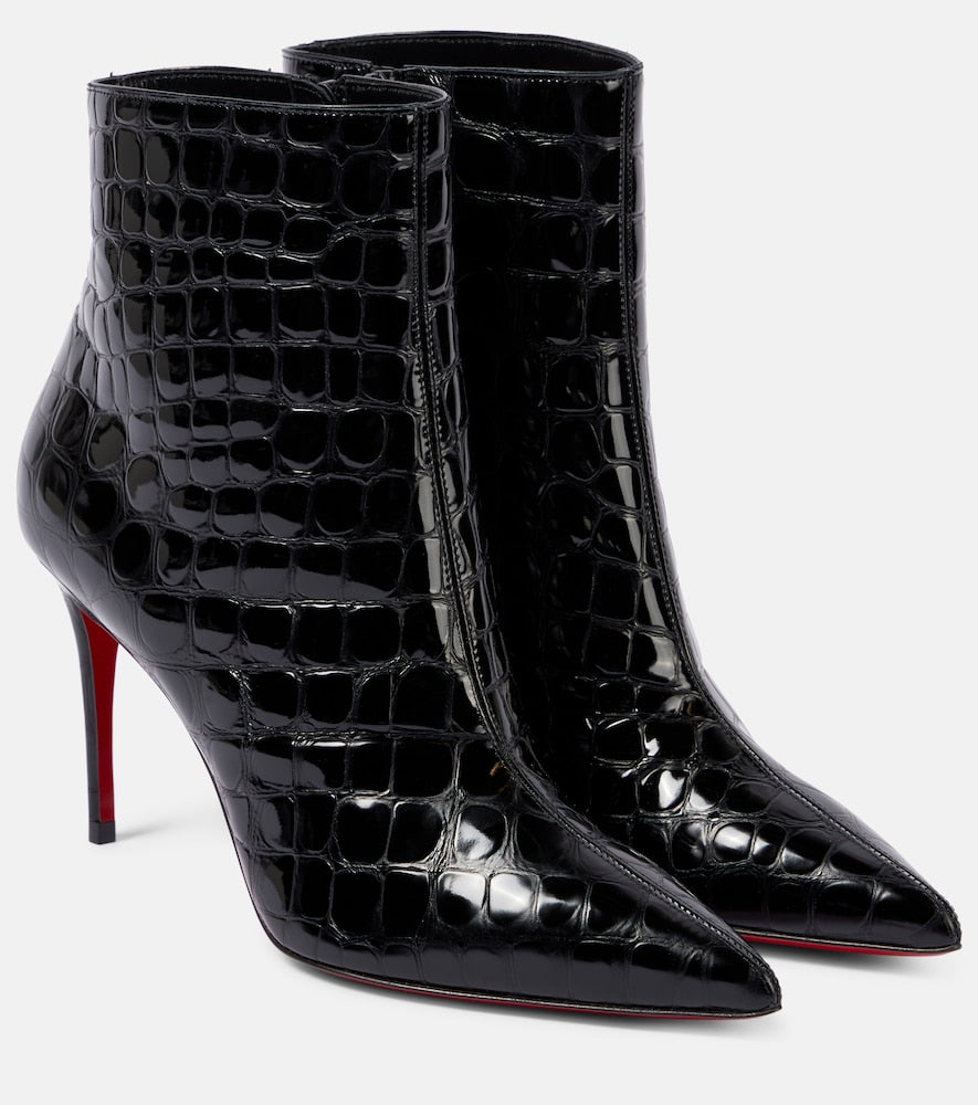 Christian Louboutin So Kate 85 croc-effect ankle boots - Christian Louboutin So Kate 85 鳄鱼纹踝靴