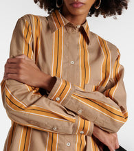 Toteme Jacquard striped cotton-blend shirt dress