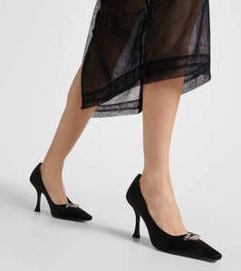 Jimmy Choo Ryker 90 embellished satin pumps