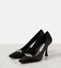 Jimmy Choo Ryker 90 embellished satin pumps