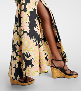 Jimmy Choo Ayla 110 leather espadrille wedges