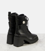 Jimmy Choo Noemi 80 leather combat boots