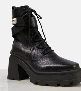 Jimmy Choo Noemi 80 leather combat boots