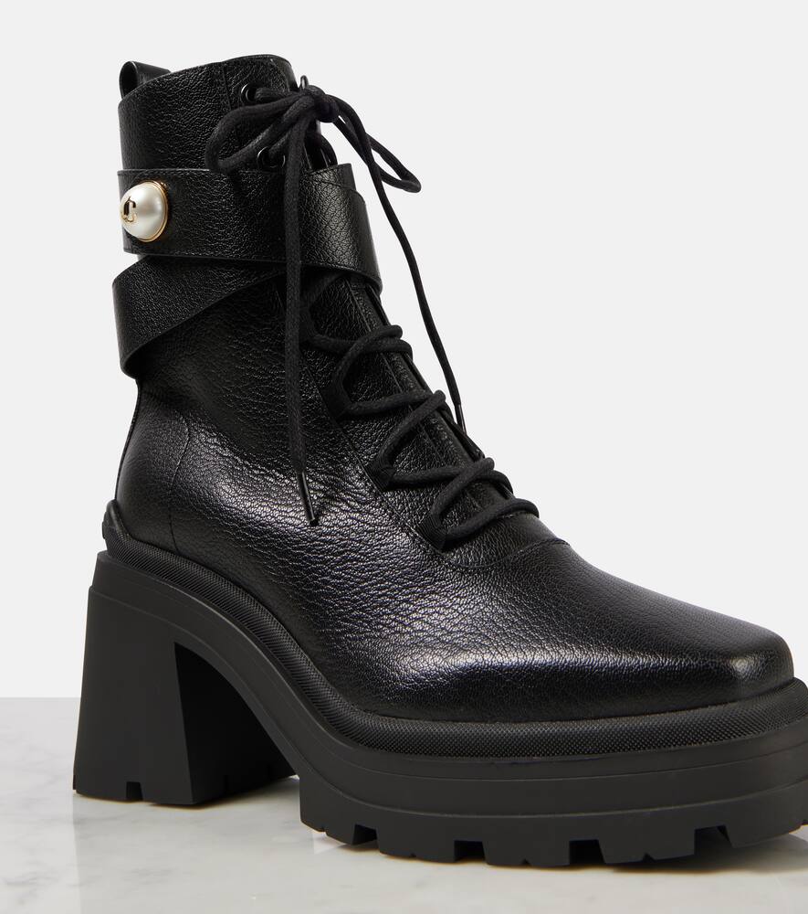 Jimmy Choo Noemi 80 leather combat boots