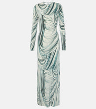 Rabanne Printed jersey maxi dress