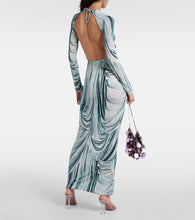 Rabanne Printed jersey maxi dress