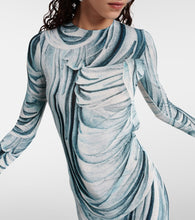 Rabanne Printed jersey maxi dress