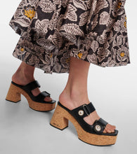 Jimmy Choo Fayence leather platform mules