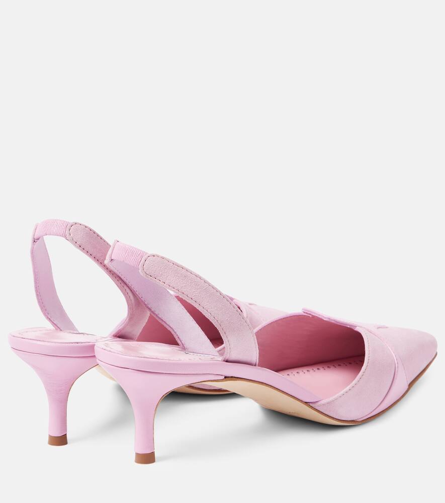 Manolo Blahnik Poligleto 50 suede slingback pumps
