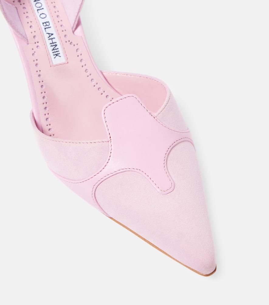 Manolo Blahnik Poligleto 50 suede slingback pumps