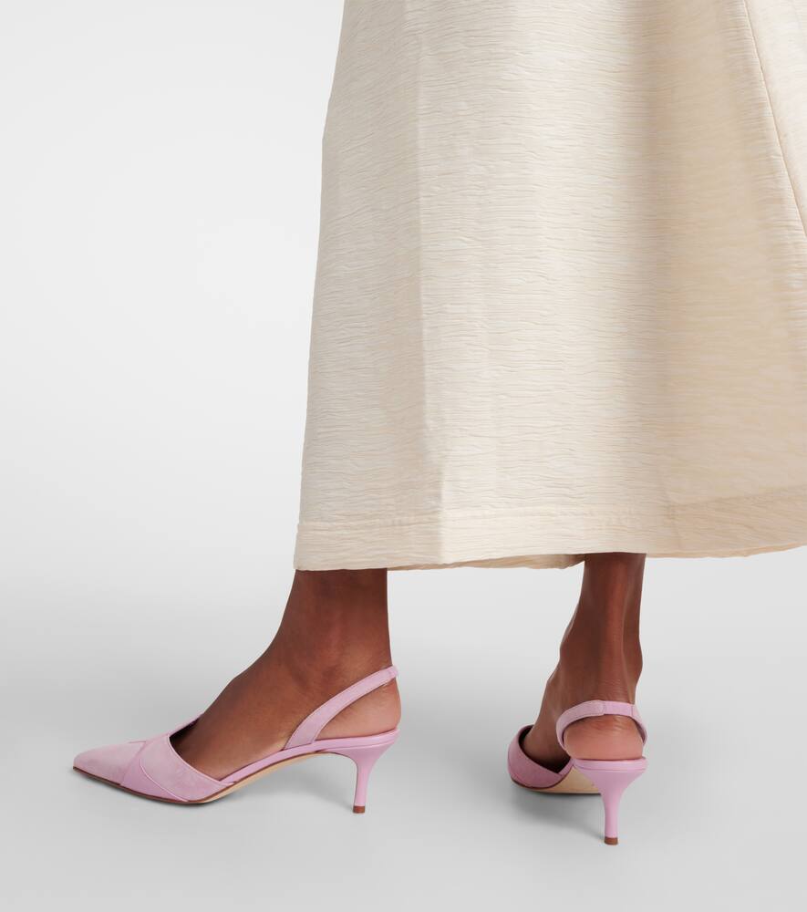 Manolo Blahnik Poligleto 50 suede slingback pumps