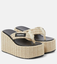 Coperni Raffia platform thong sandals