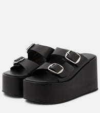 Coperni Leather platform sandals