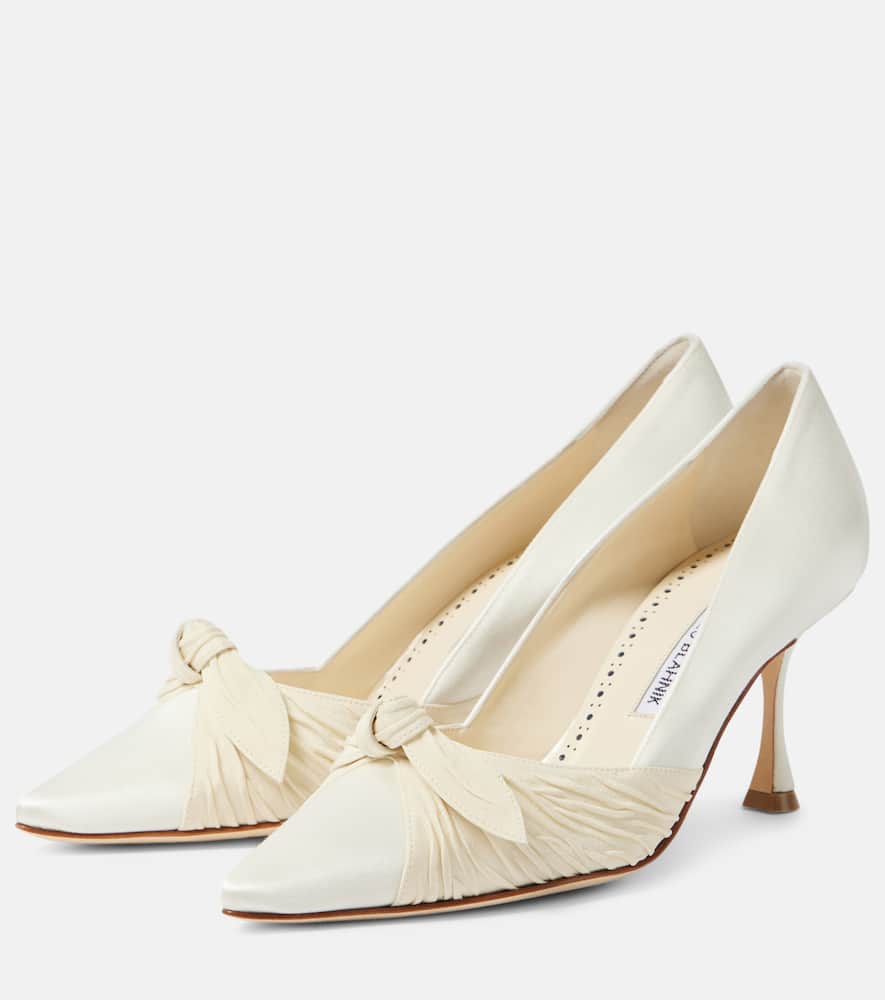 Manolo Blahnik Terka bow-detail satin pumps