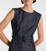 'S Max Mara Cotton-blend denim shift dress