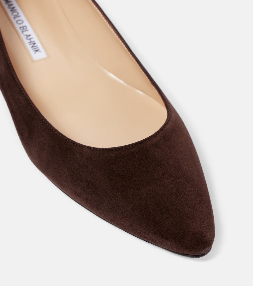Manolo Blahnik Lanza BB suede ballet flats