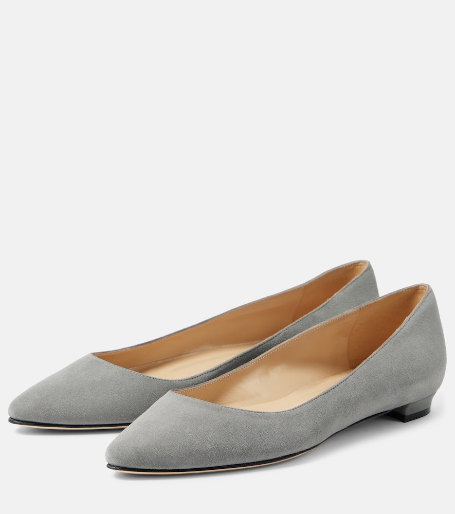 Manolo Blahnik Lanza BB suede ballet flats