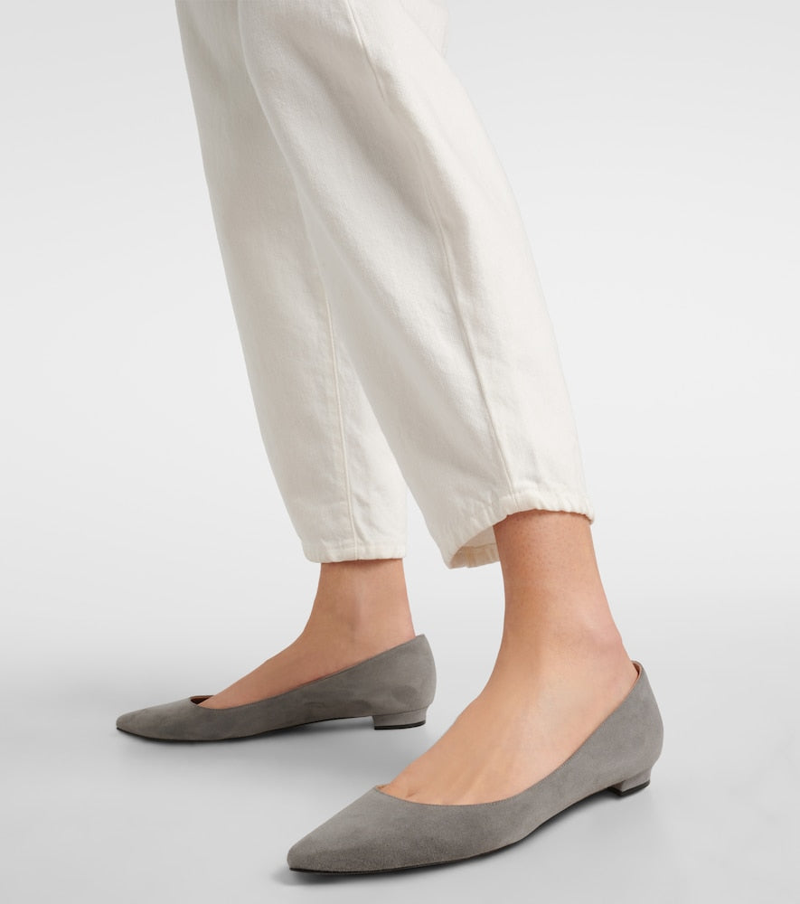 Manolo Blahnik Lanza BB suede ballet flats