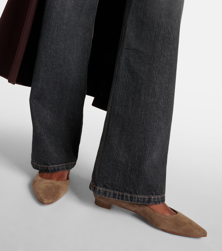 Manolo Blahnik Lanza BB suede ballet flats