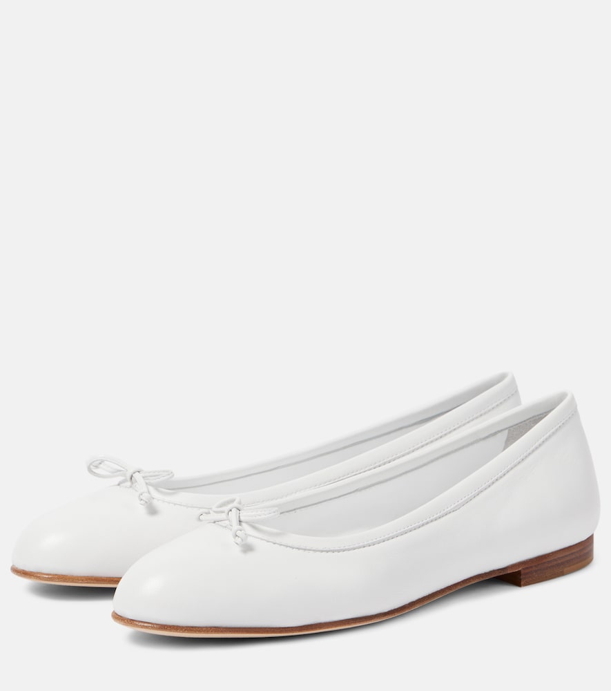 Manolo Blahnik Verallii leather ballet flats