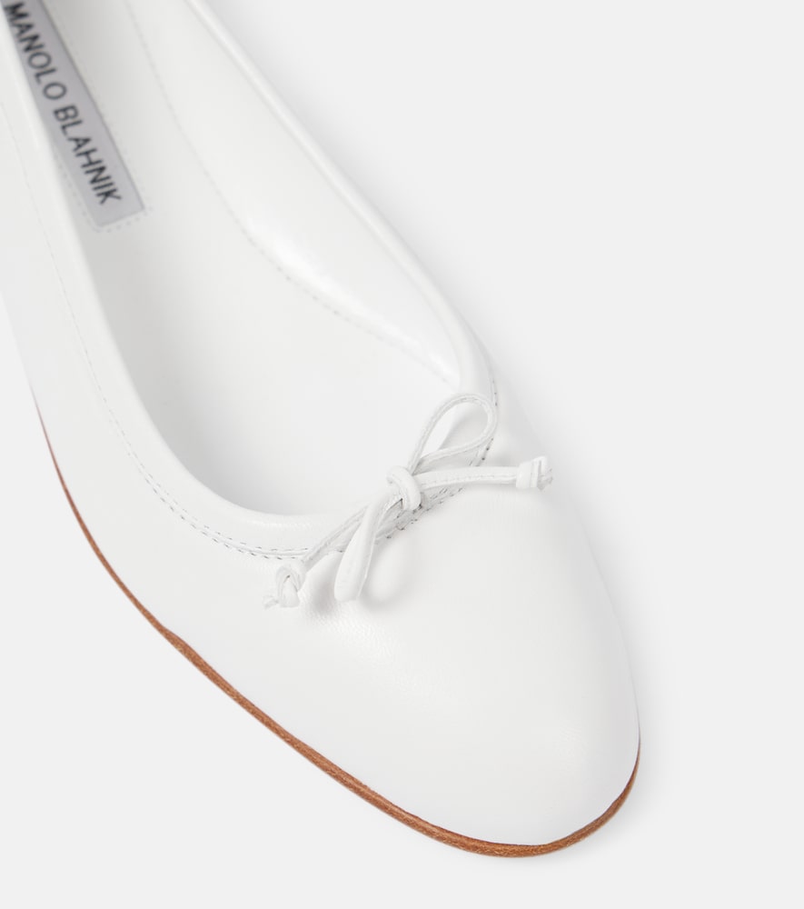 Manolo Blahnik Verallii leather ballet flats