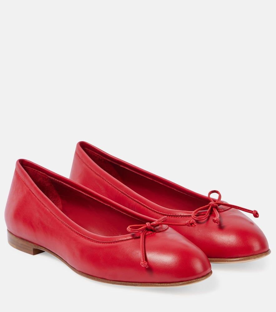 Manolo Blahnik Veralli Verona leather ballet flats - Manolo Blahnik Veralli Verona 皮革芭蕾平底鞋